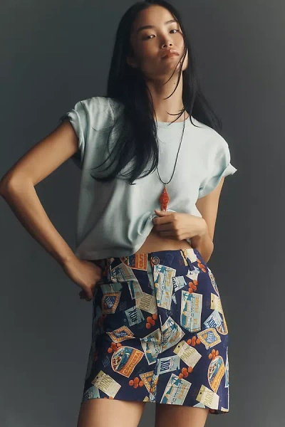 Maeve The Colette Mini Skirt By  In Blue