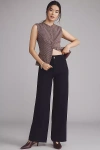 Maeve The Colette Ponte Full-length Wide-leg Pants By  In Black