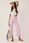 Maeve The Colette Ruffled Cropped Wide-leg Pants By : Magic Fabric Edition In Purple