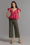 Maeve The Colette Scallop-pocket Cropped Wide-leg Pants By : Magic Fabric Edition