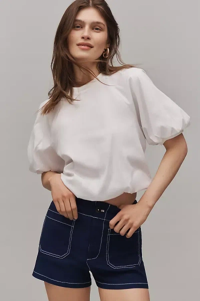 Maeve The Colette Shorts By : Contrast-stitch Edition In Blue