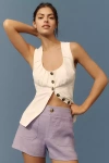 Maeve The Colette Shorts By : Linen Edition In Purple