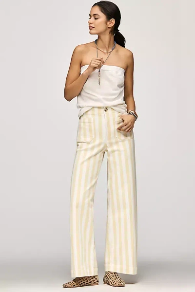Maeve The Colette Striped Full-length Wide-leg Pants By  In Multi