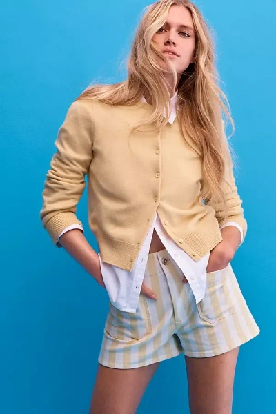 Maeve The Colette Striped Shorts By  In Brown