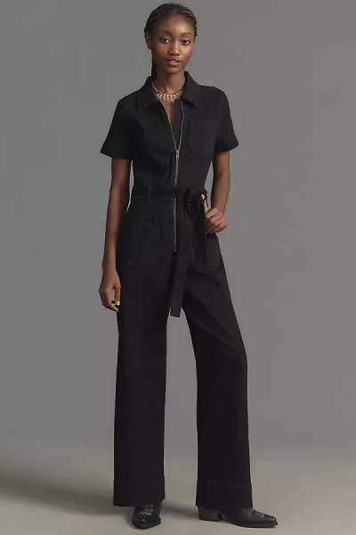 Maeve The Colette Weekend Denim Jumpsuit By  In Black