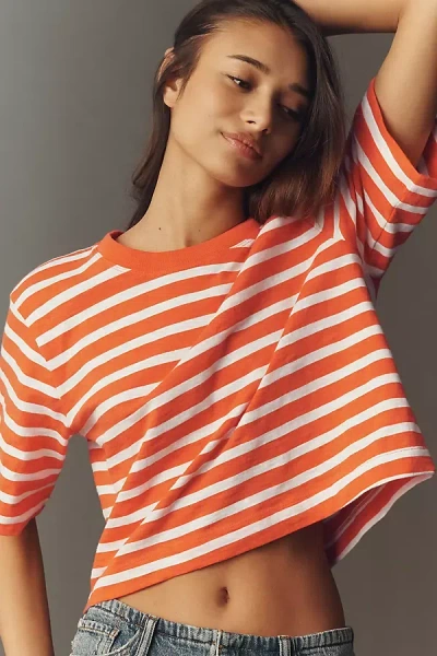 Maeve The Corey Short-sleeve Boxy Tee By  In Brown