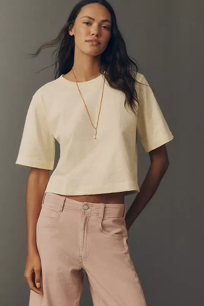 Maeve The Corey Short-sleeve Boxy Tee By  In Neutral