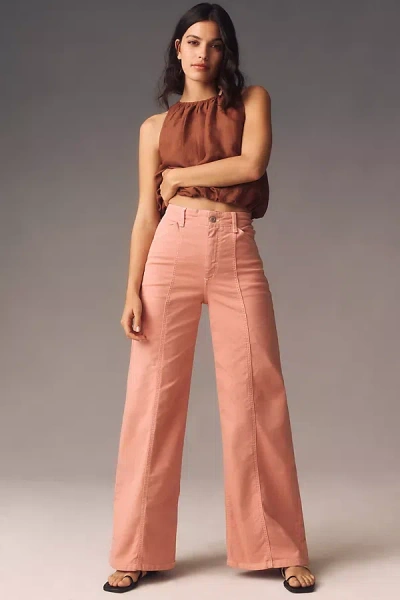 Maeve The Delaney Clean-seamed High-rise Wide-leg Jeans By  In Pink