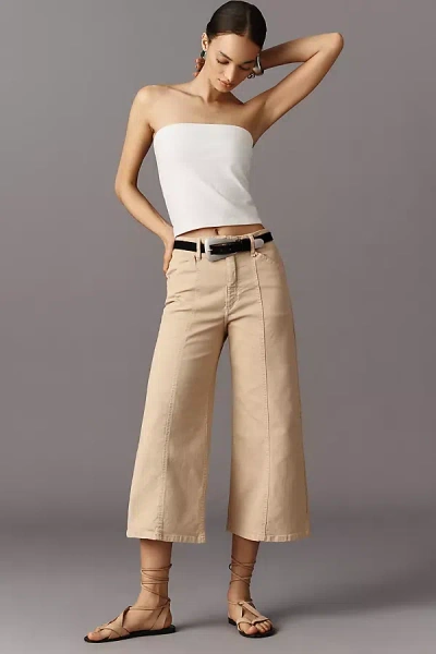 Maeve The Delaney Crop Clean-seamed High-rise Wide-leg Jeans By