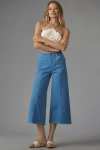 Maeve The Delaney Crop Clean-seamed High-rise Wide-leg Jeans By  In Blue