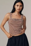 Maeve The Dorrie Ruffled Cami By  In Brown
