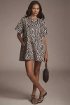 Maeve The Emmy Short-sleeve Swing Mini Dress By  In Black