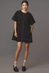 Maeve The Emmy Short-sleeve Swing Mini Dress By  In Black