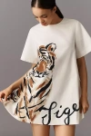 Maeve The Emmy Short-sleeve Swing Mini Dress By : Graphic Edition