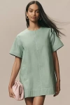 Maeve The Emmy Short-sleeve Swing Mini Dress By  In Green