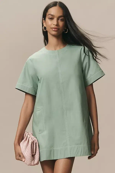 Maeve The Emmy Short-sleeve Swing Mini Dress By  In Green