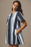 Maeve The Emmy Short-sleeve Swing Mini Dress By  In Green
