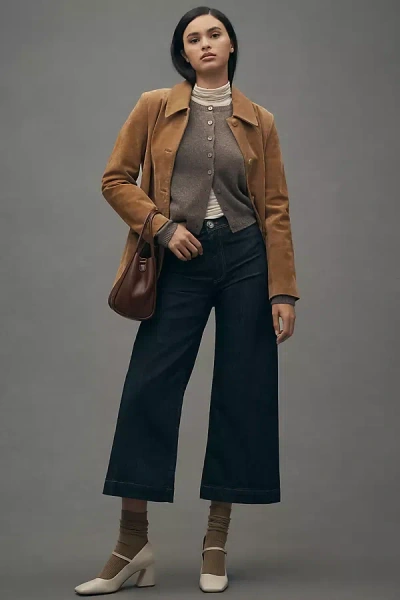 Maeve The Ettie High-rise Crop Wide-leg Jeans By  In Blue