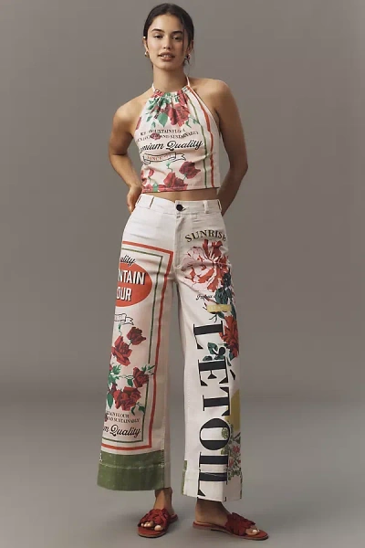 Maeve The Ettie Printed High-rise Crop Pants By  In Multi