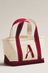 Maeve The Hartley Monogram Mini Canvas Tote By  In Neutral
