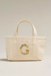 Maeve The Hartley Monogram Mini Canvas Tote By  In Neutral