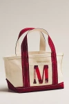 Maeve The Hartley Monogram Mini Canvas Tote By  In Neutral