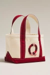 Maeve The Hartley Monogram Mini Canvas Tote By  In Neutral