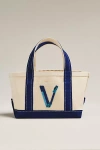 Maeve The Hartley Monogram Mini Canvas Tote By  In Neutral