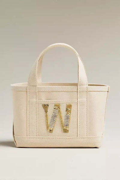 Maeve The Hartley Monogram Mini Canvas Tote By