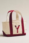 Maeve The Hartley Monogram Mini Canvas Tote By  In Neutral