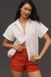 Maeve The Henrietta Buttondown Surf Shirt By : Cherry Edition In White