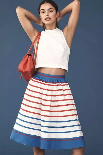 Maeve The Jacie Poplin Printed Knee-length Skirt By