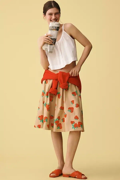 Maeve The Jacie Poplin Printed Knee-length Skirt By