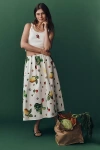 Maeve The Jacie Poplin Printed Midi Skirt By  In Multicolor