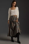 Maeve The Jacie Poplin Printed Midi Skirt By  In Multicolor