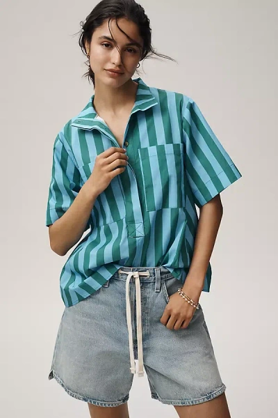 Maeve The Jeannie Popover Swing Top By  In Blue