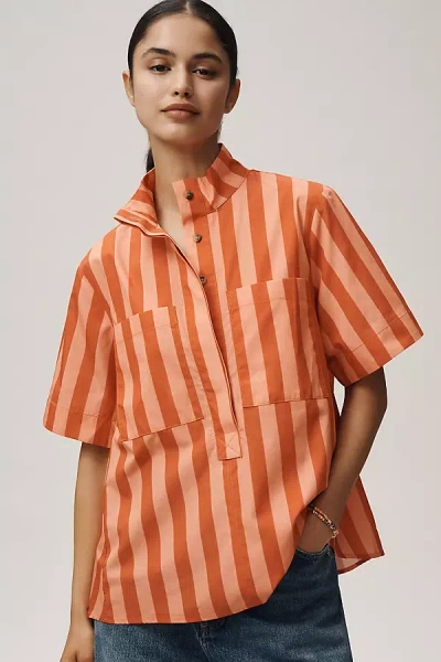 Maeve The Jeannie Popover Swing Top By  In Orange