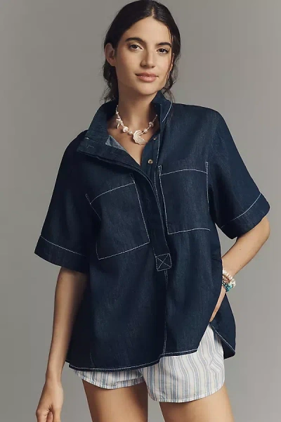 Maeve The Jeannie Short-sleeve A-line Blouse By