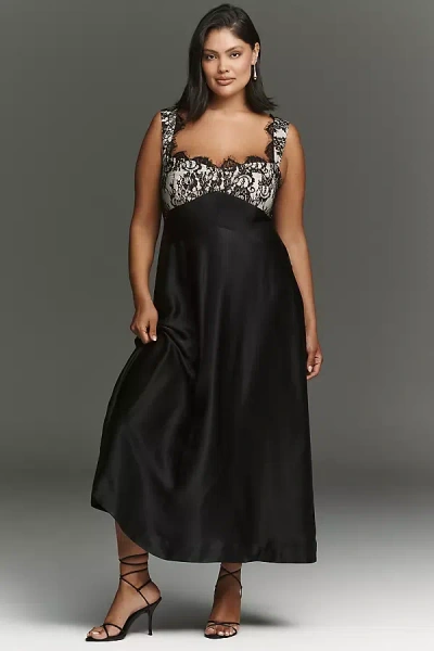 Maeve The Jocelyn Sleeveless Lace Midi Dress By  In Black