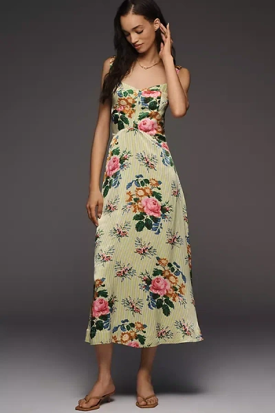 Maeve The Jocelyn Sleeveless Slip Midi Dress By  In Green