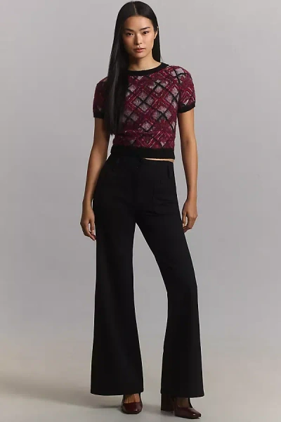 Maeve The Junie High-rise Wide-leg Flare Pants By  In Black