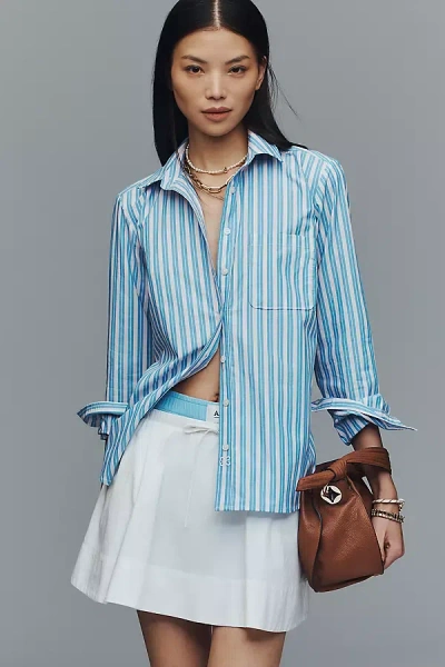 Maeve The Kate Classic Buttondown Shirt By  In Blue