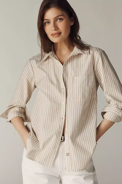 Maeve The Kate Classic Buttondown Shirt By  In Neutral