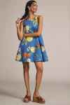 Maeve The Keiko Mini Dress By  In Blue