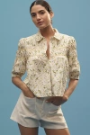 Maeve The Leandra Shirred Yoke Blouse By
