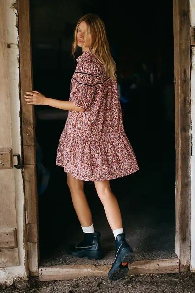 Maeve The Leandra Shirred Yoke Mini Dress By  In Multi