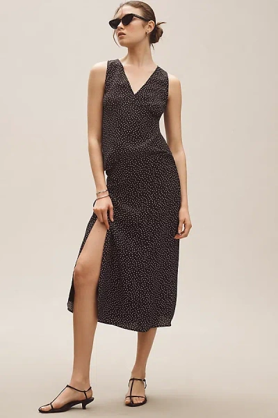 Maeve The Lille Side-slit Midi Skirt By  In Black
