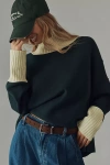 Maeve The Logan Turtleneck Sweater By  In Green