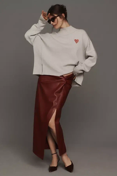 Maeve The Logan Turtleneck Sweater By  In Grey