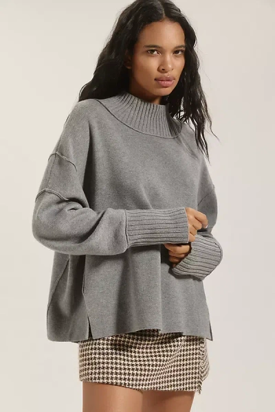 Maeve The Logan Turtleneck Sweater By  In Grey